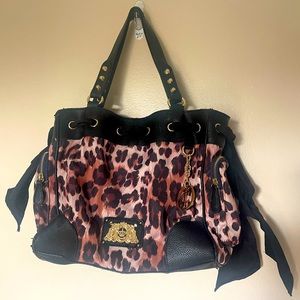 Juicy Couture Daydreamer Malibu Leopard Satin Handbag